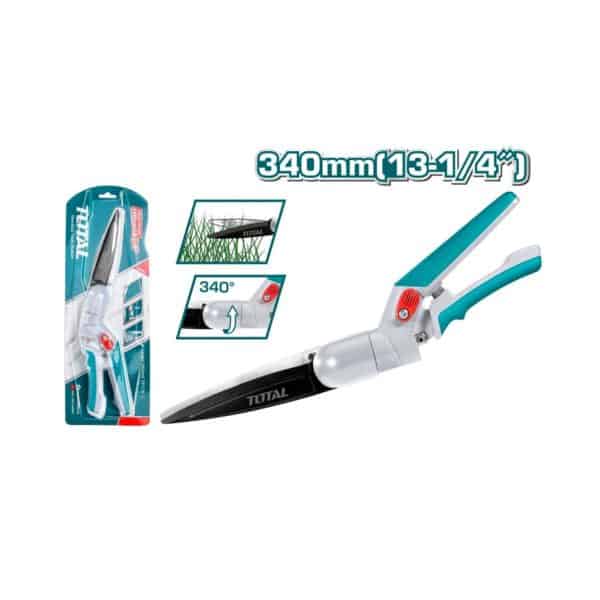 Total Ψαλίδι Χλόης Περιστροφικό 34cm THTGS60340-e-geoprostasia.gr