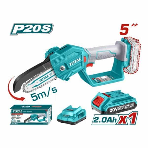 Σετ Αλυσοπρίονο Κλαδευτικό Μπαταρίας Total Li-ion 20V 2Ah 1 Μπαταρία TGSLI20581