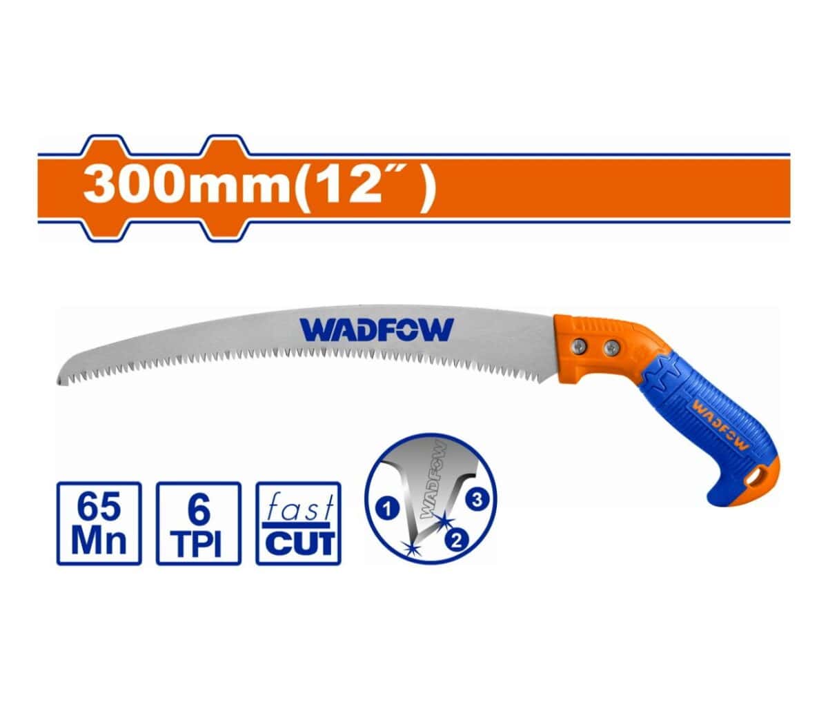 Πριόνι κλαδέματος κυρτό Wadfow WHW7G12 30cm | 1τμχ